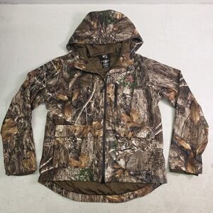 Realtree Edge Camo Lightweight Scent-Factor Jacket Pink Logo Women's Sz M EUC